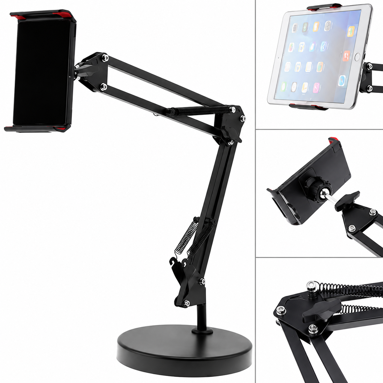 Adjustable Desktop Mobile Phone Holder Stand with Flexible Boom Arm | 360° Rotating Smartphone Mount