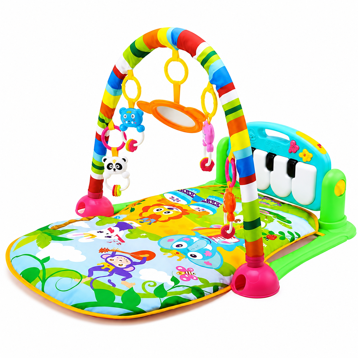 5-in-1 Baby Piano Play Gym Mat with Musical Keyboard