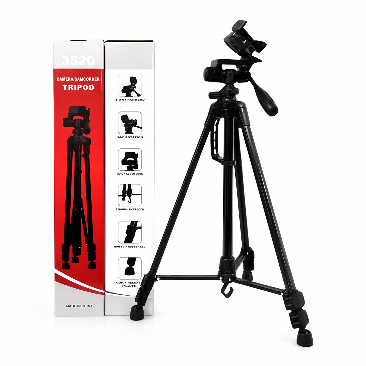 3520 Professional Camera & Mobile Tripod Stand